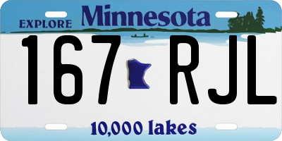 MN license plate 167RJL