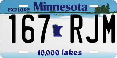 MN license plate 167RJM