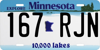 MN license plate 167RJN
