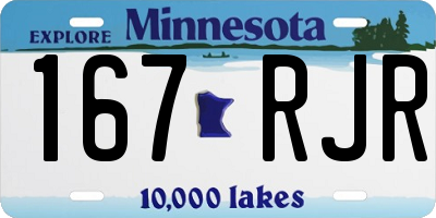 MN license plate 167RJR
