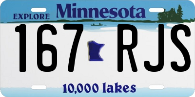 MN license plate 167RJS
