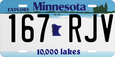 MN license plate 167RJV