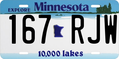 MN license plate 167RJW