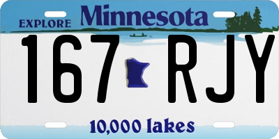 MN license plate 167RJY