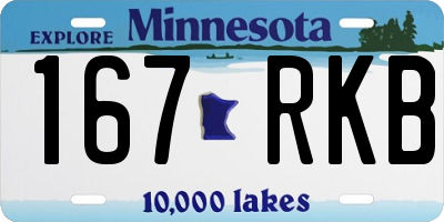 MN license plate 167RKB