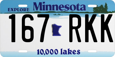 MN license plate 167RKK