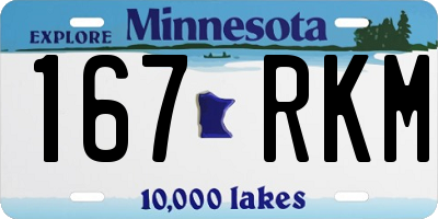 MN license plate 167RKM