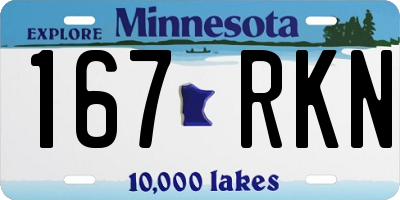 MN license plate 167RKN