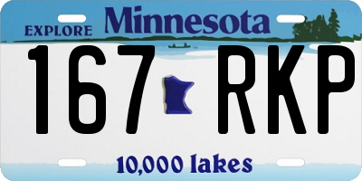 MN license plate 167RKP