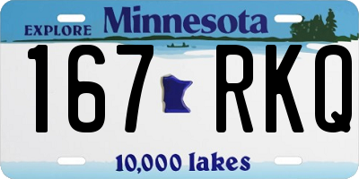 MN license plate 167RKQ