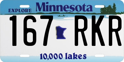 MN license plate 167RKR