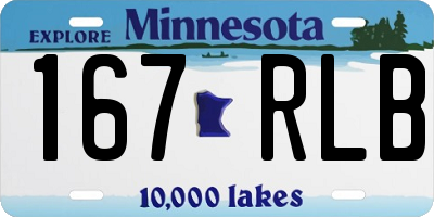 MN license plate 167RLB