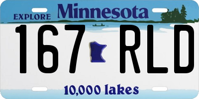 MN license plate 167RLD