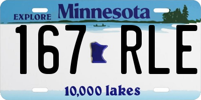 MN license plate 167RLE