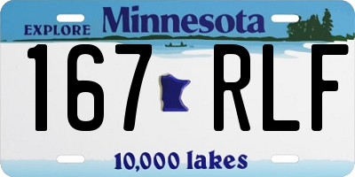 MN license plate 167RLF