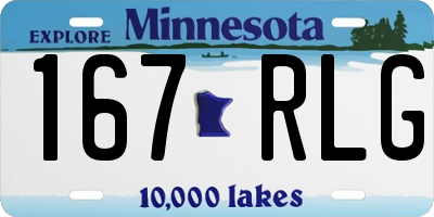 MN license plate 167RLG