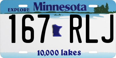 MN license plate 167RLJ