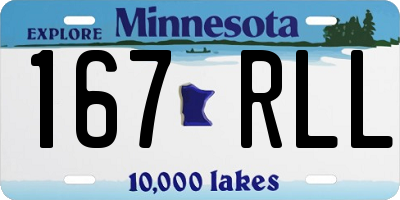 MN license plate 167RLL