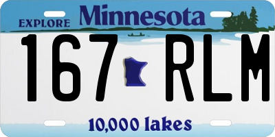 MN license plate 167RLM