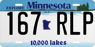 MN license plate 167RLP