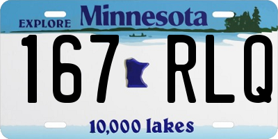 MN license plate 167RLQ