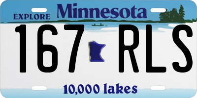 MN license plate 167RLS