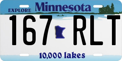 MN license plate 167RLT