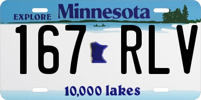MN license plate 167RLV