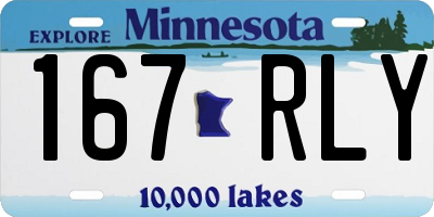 MN license plate 167RLY