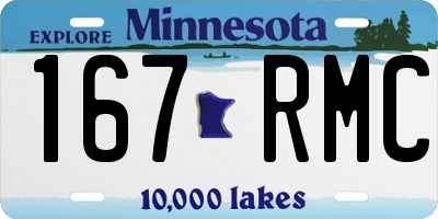 MN license plate 167RMC
