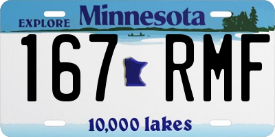 MN license plate 167RMF