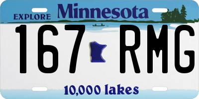MN license plate 167RMG