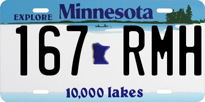 MN license plate 167RMH