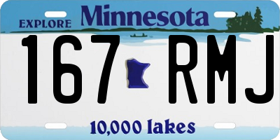 MN license plate 167RMJ