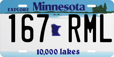 MN license plate 167RML