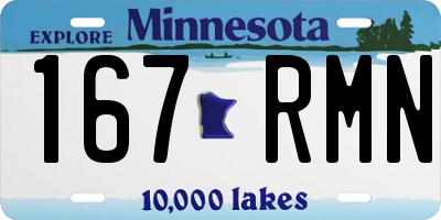 MN license plate 167RMN