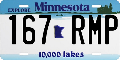 MN license plate 167RMP