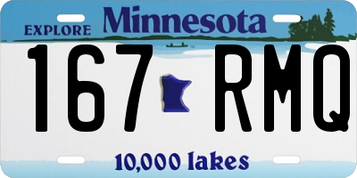 MN license plate 167RMQ