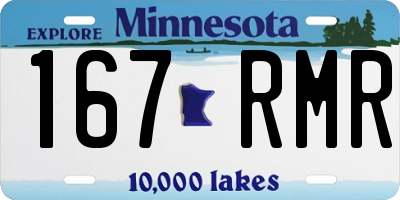 MN license plate 167RMR