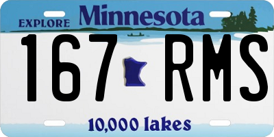 MN license plate 167RMS