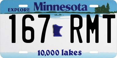 MN license plate 167RMT
