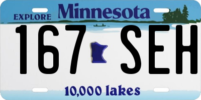 MN license plate 167SEH