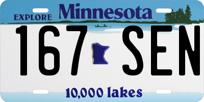 MN license plate 167SEN