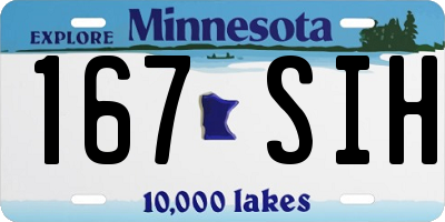 MN license plate 167SIH