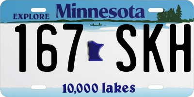 MN license plate 167SKH