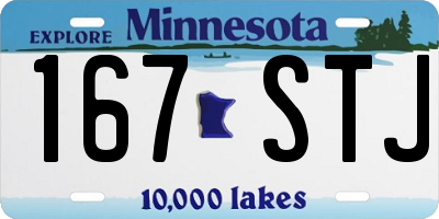 MN license plate 167STJ