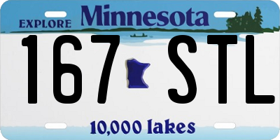 MN license plate 167STL