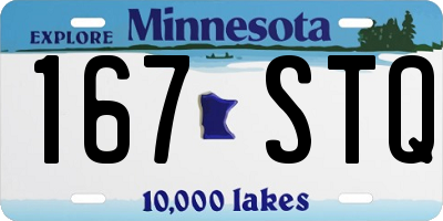 MN license plate 167STQ