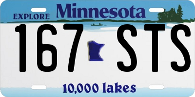MN license plate 167STS
