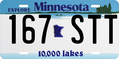 MN license plate 167STT